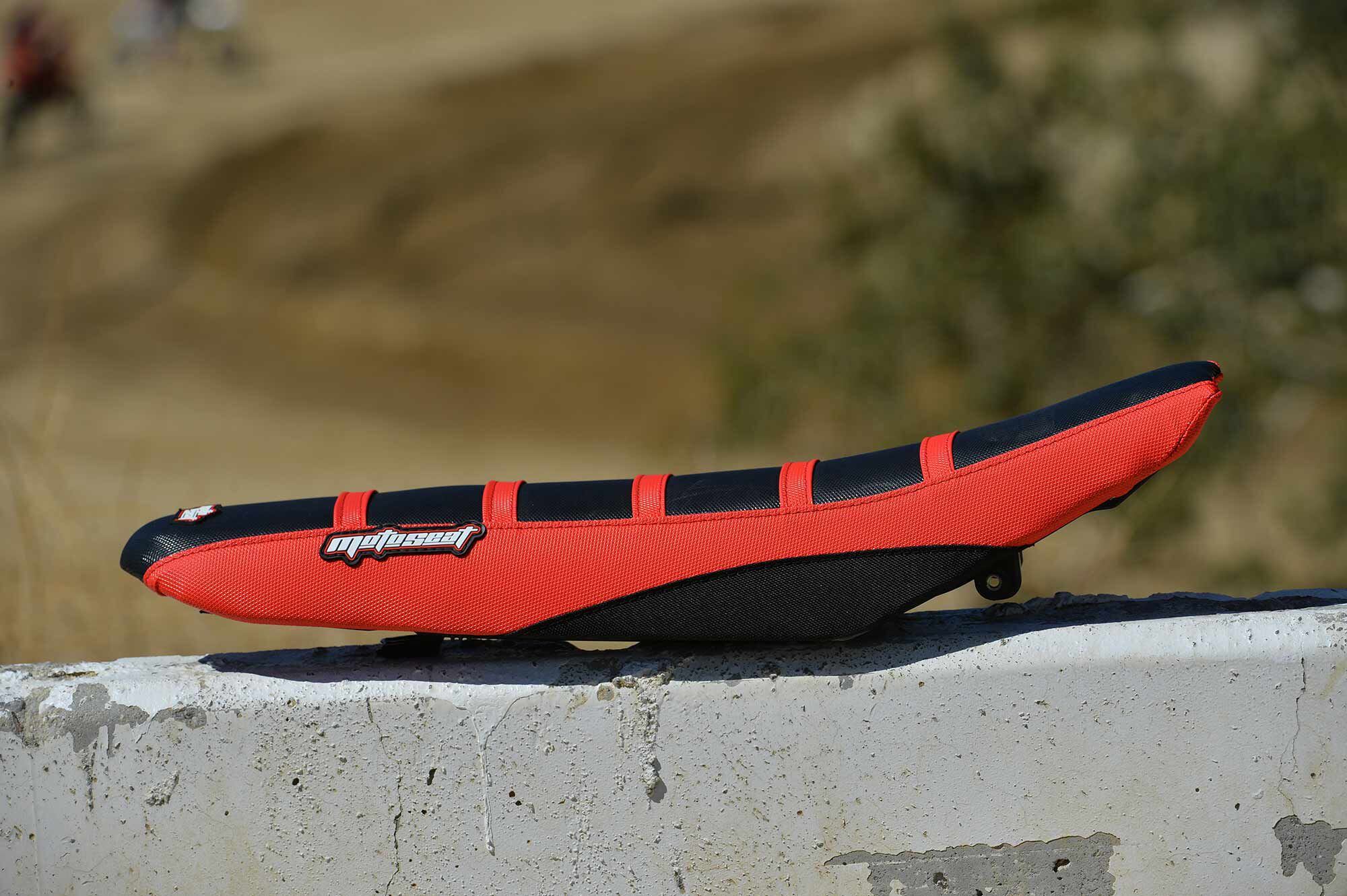MotoSeat’s taller foam and ribbed traction cover improved the already-great Honda ergonomics package.