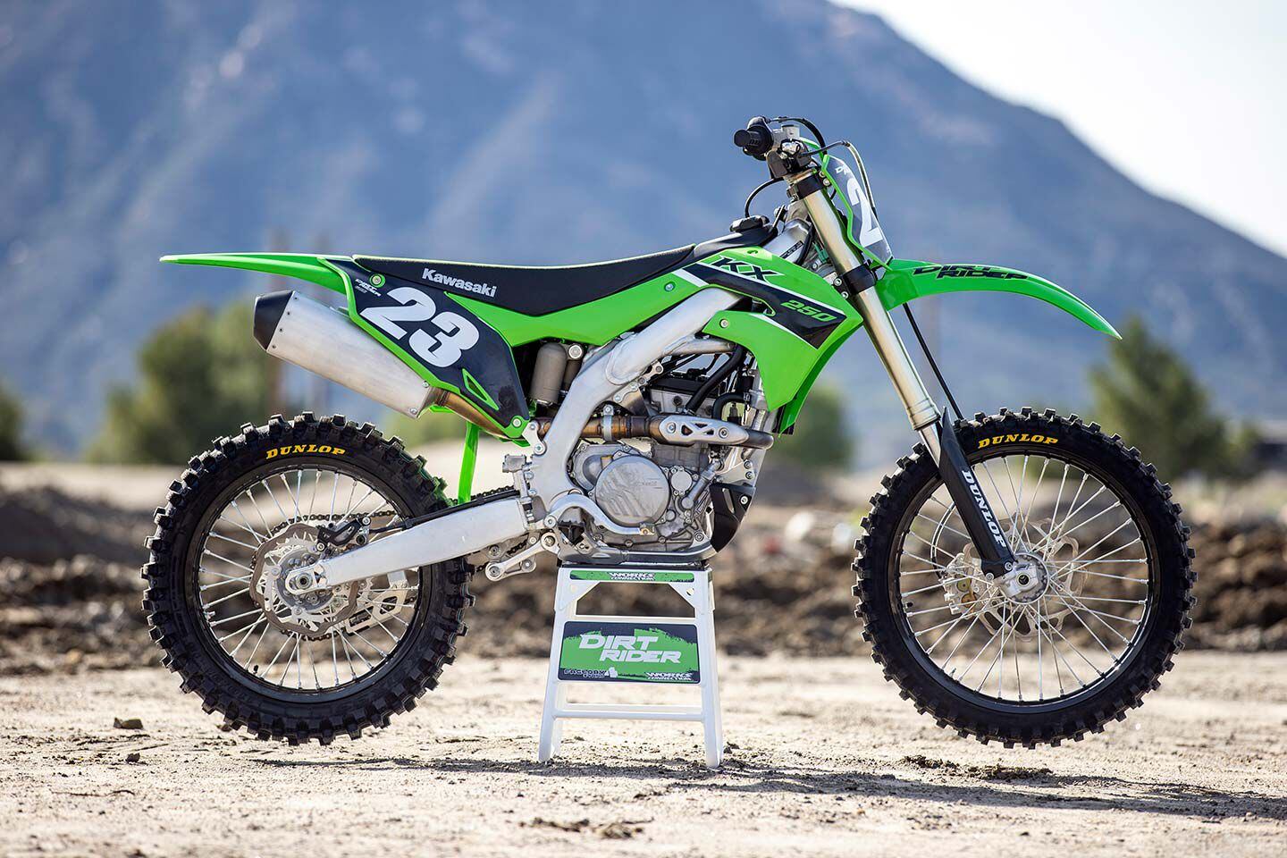Kawasaki is one of three manufacturers to give its 250 four-stroke motocross bike mechanical updates in 2023.