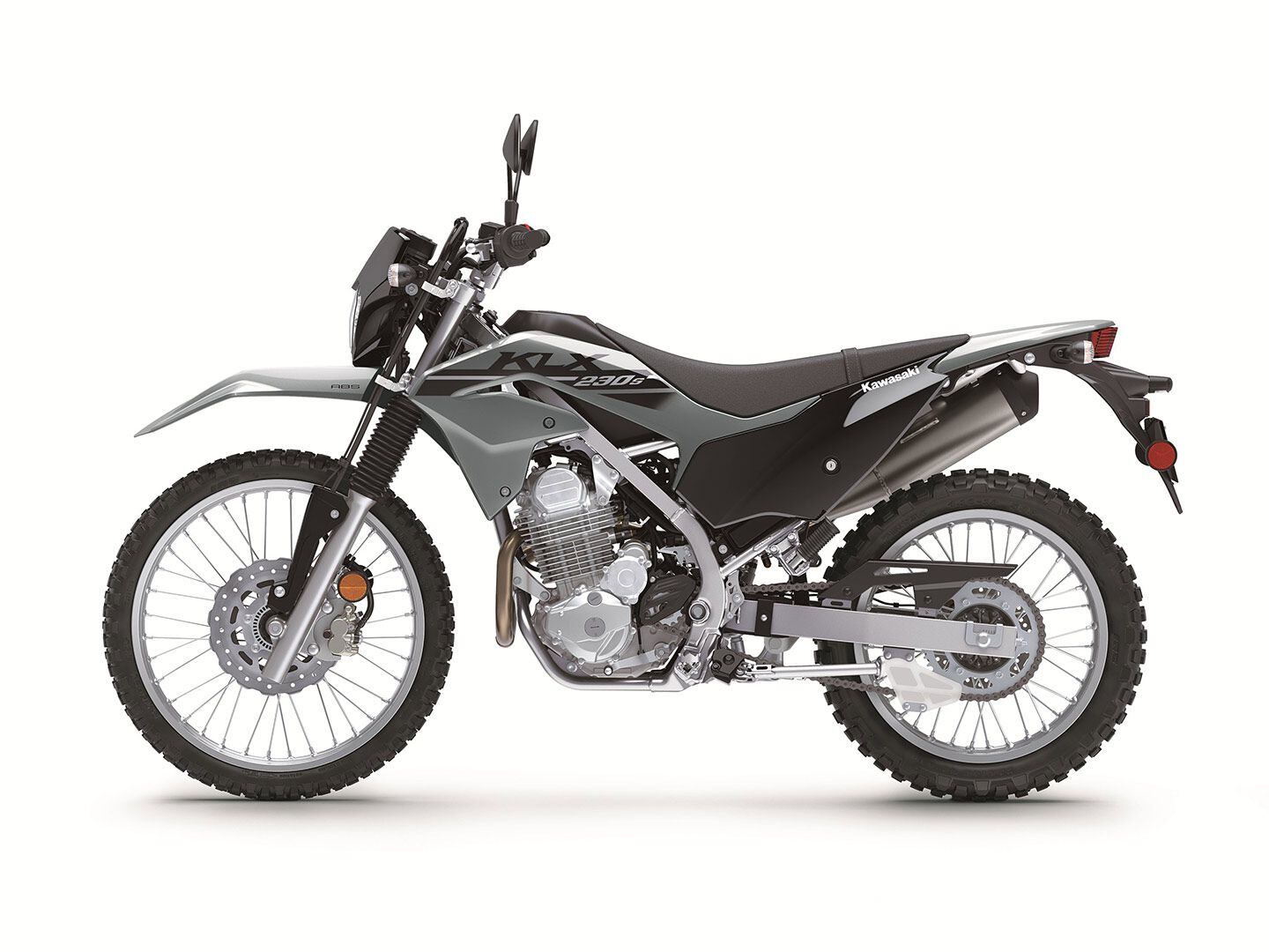 Powering the KLX230 S is the same 233cc engine that’s in the KLX230. It has a 67mm bore and 66mm stroke, electronic fuel injection, a six-speed gearbox, and wet multi-disc clutch. Last we checked, it made 17.4 hp and 13.3 lb.-ft. of torque on our in-house dyno.