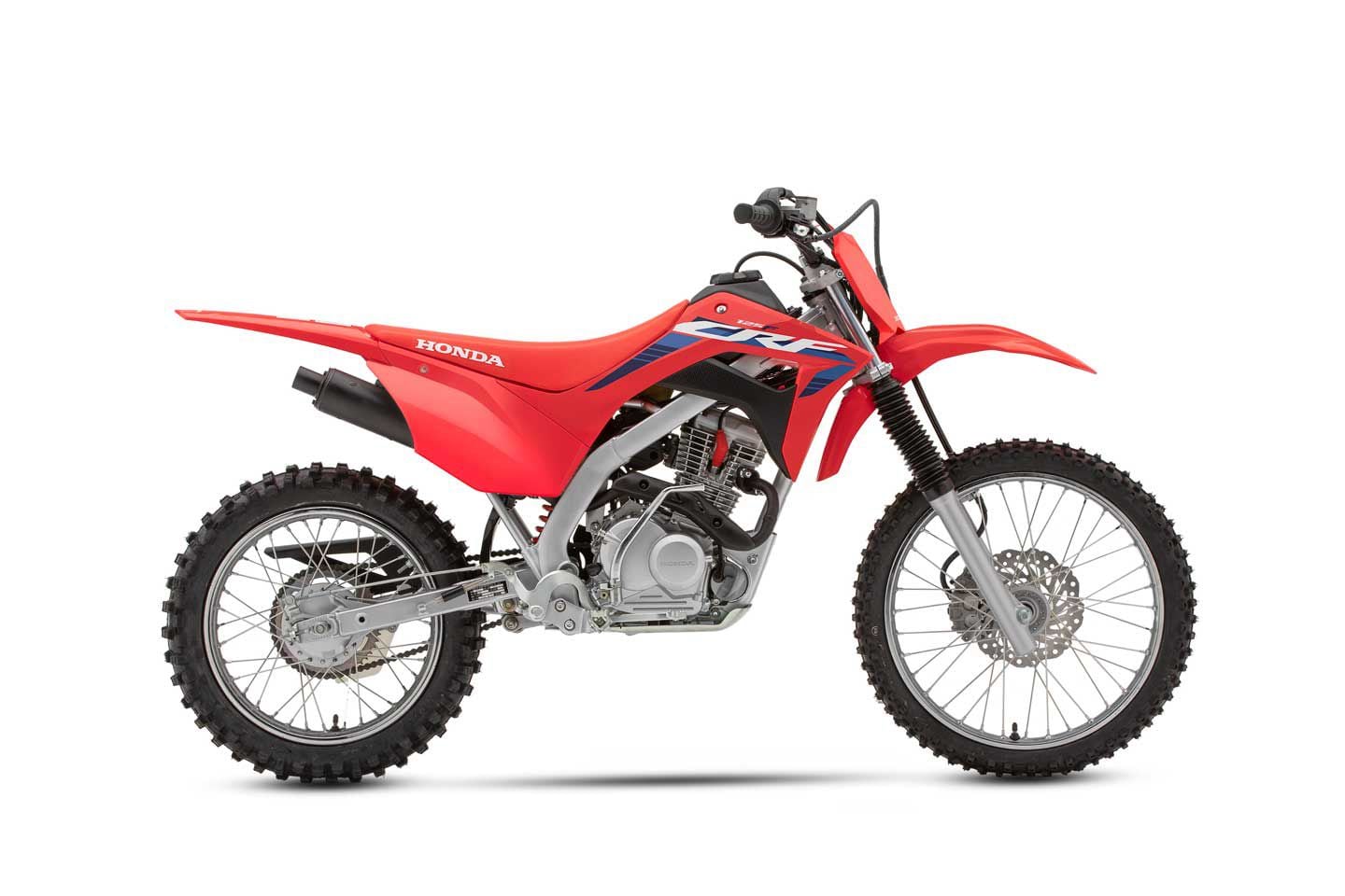 Honda offers its CRF125F in a Big Wheel configuration for those wanting a taller seat height and added ground clearance over the standard version.