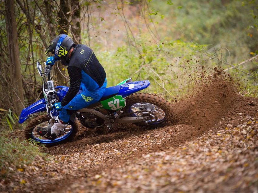 The YZ250FX’s engine offers excellent roll-on power and is noticeably improved over the prior generation (2015–2019) model.