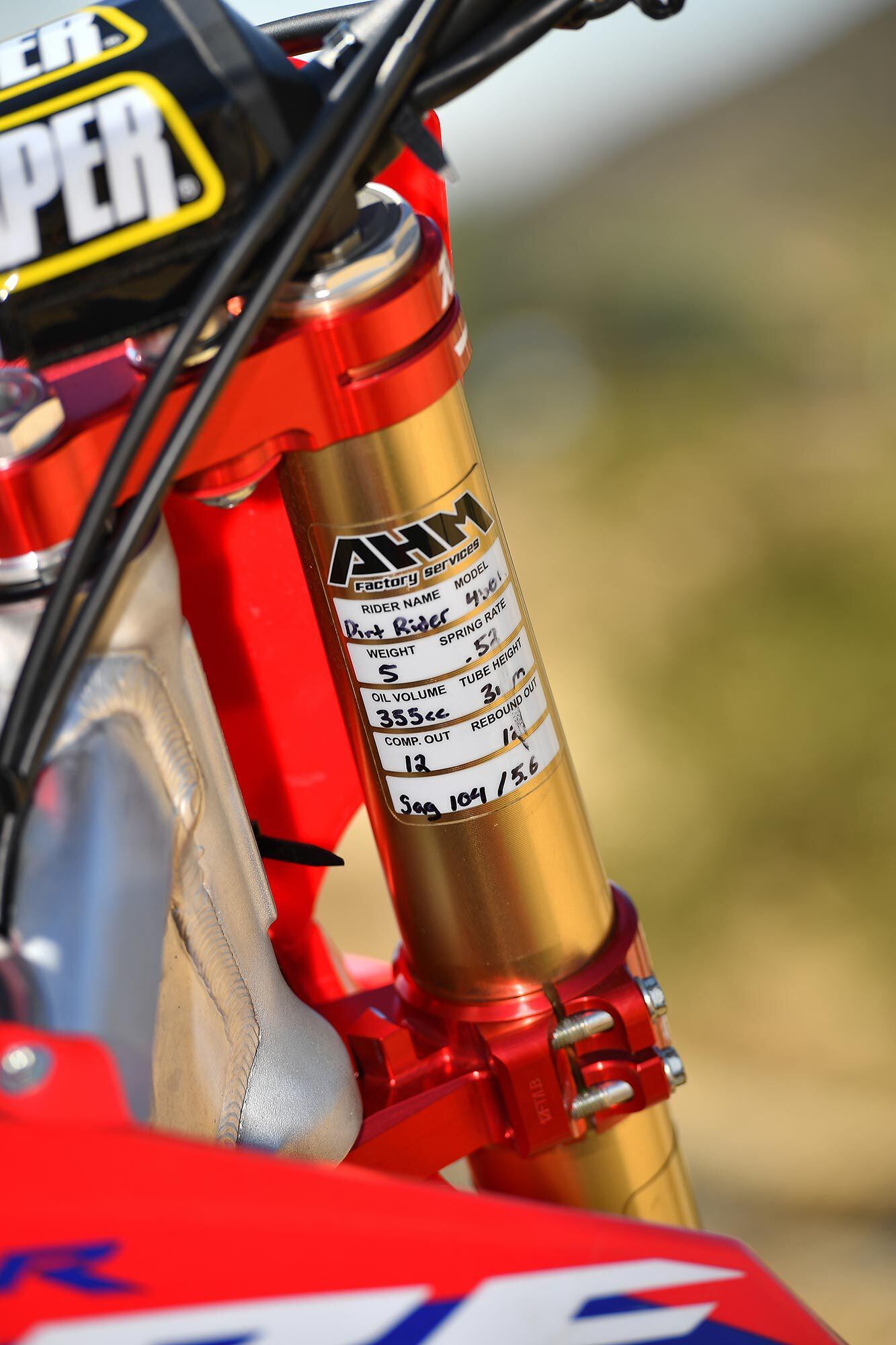 Suspension setup notes and baselines.