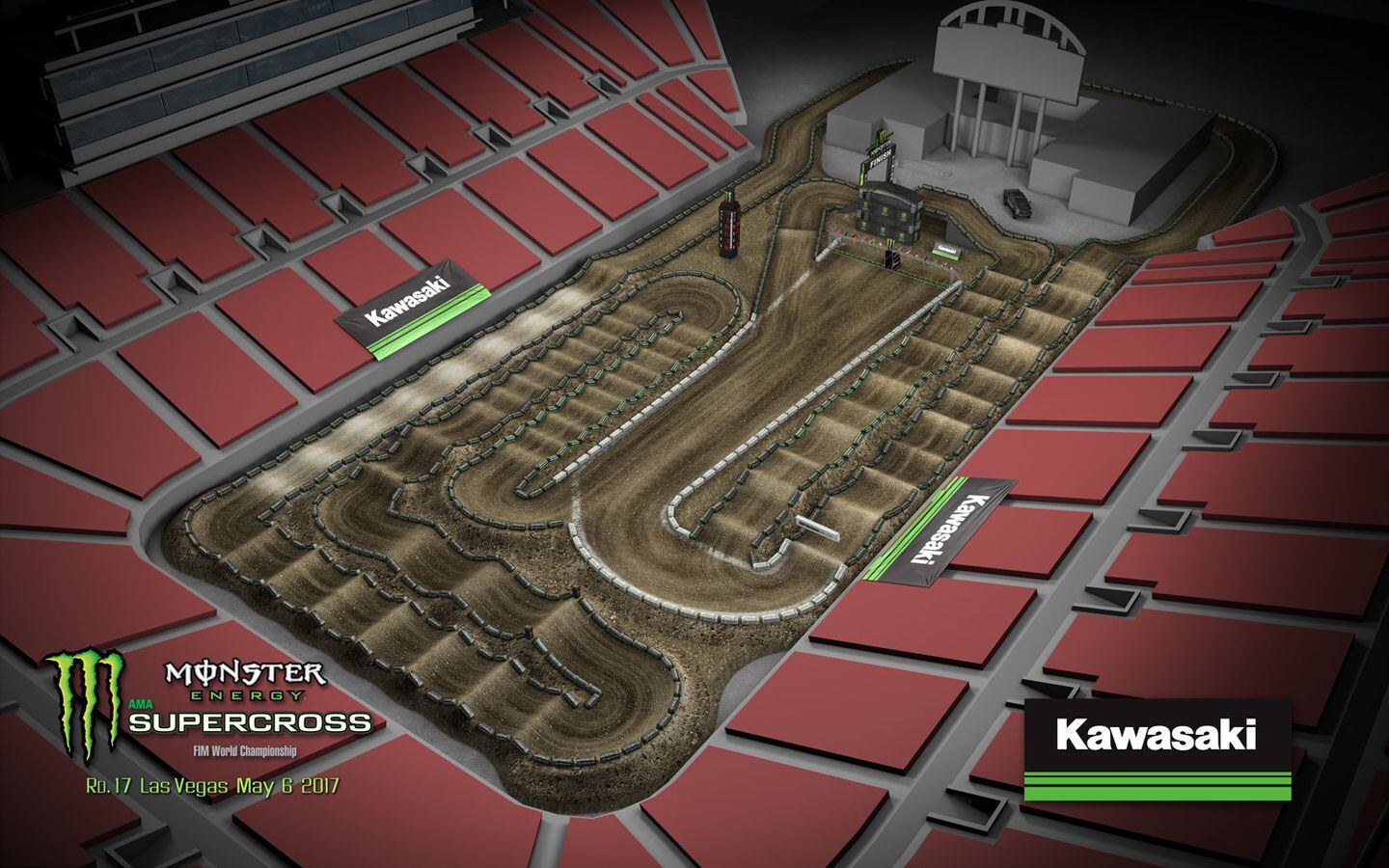 Las Vegas Supercross Track Map 2017 Dirt Rider