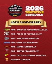 Programação do Campeonato Nacional de Hare & Hound da AMA de 2026