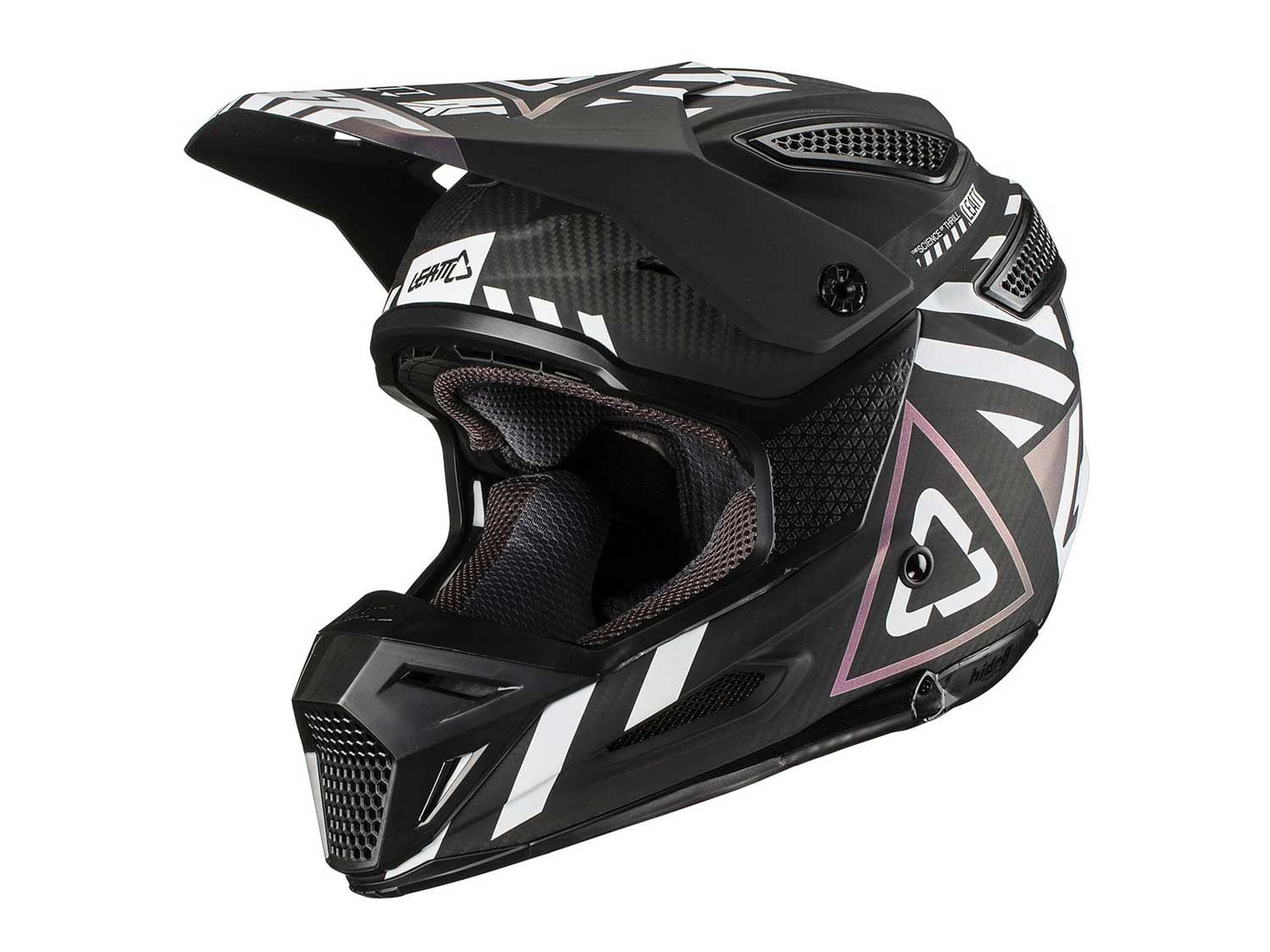 The Leatt GPX 6.5 Carbon utilizes a carbon matrix shell that is offered in three sizes.