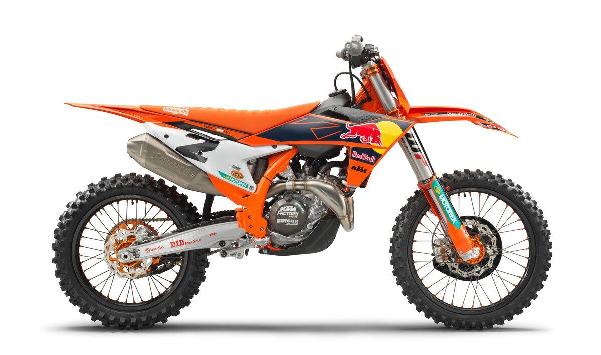 The limited-edition 450 SX-F Factory Edition is as close to the machines that Cooper Webb, Aaron Plessinger, and Marvin Musquin are set to compete on in the 2023 AMA Supercross series.