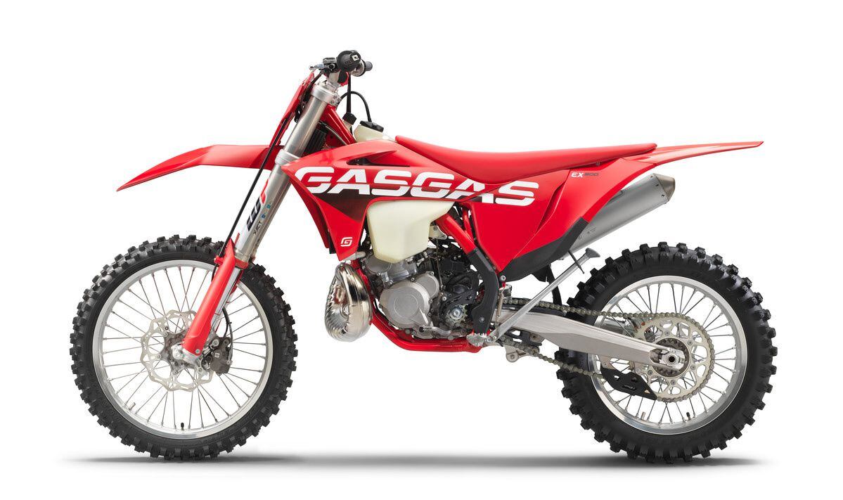 The 2023 GasGas EX 300 rings in at the same suggested retail price ($10,399) as its enduro counterpart, the EC 300.