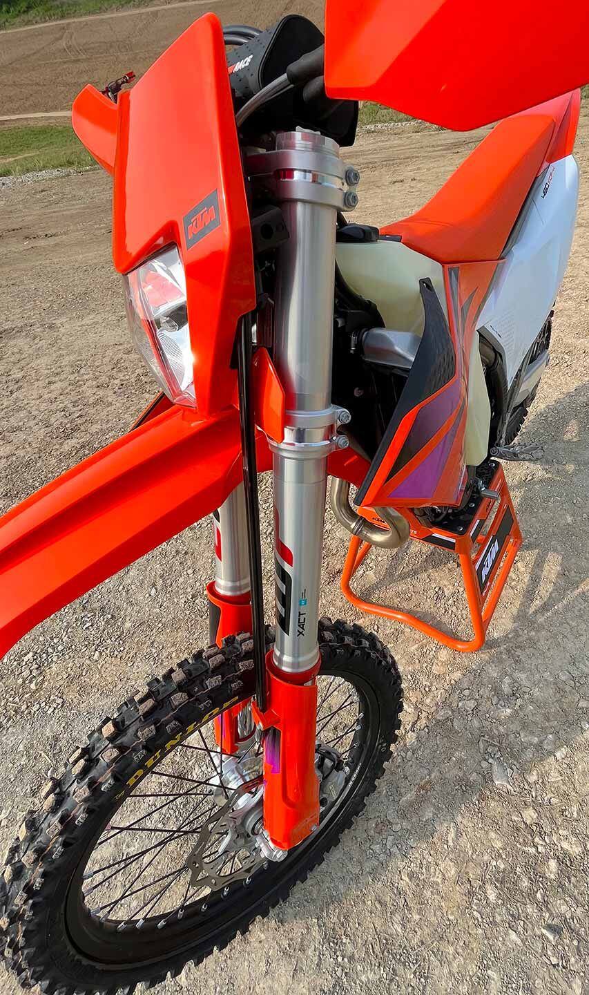 The new WP Xact 48mm closed-cartridge coil-spring fork is big news in the suspension department.