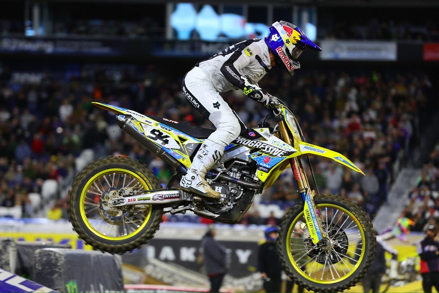 A shock failure had Ken Roczen going for a wild ride in the whoops at the Nashville Supercross this past weekend. Injuries sustained in the crash have ended his 2024 AMA Supercross campaign.