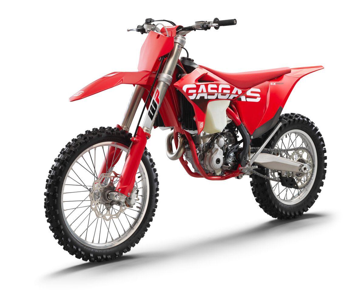 On our automotive scales, the GasGas EX 350F weighs 237 pounds wet.
