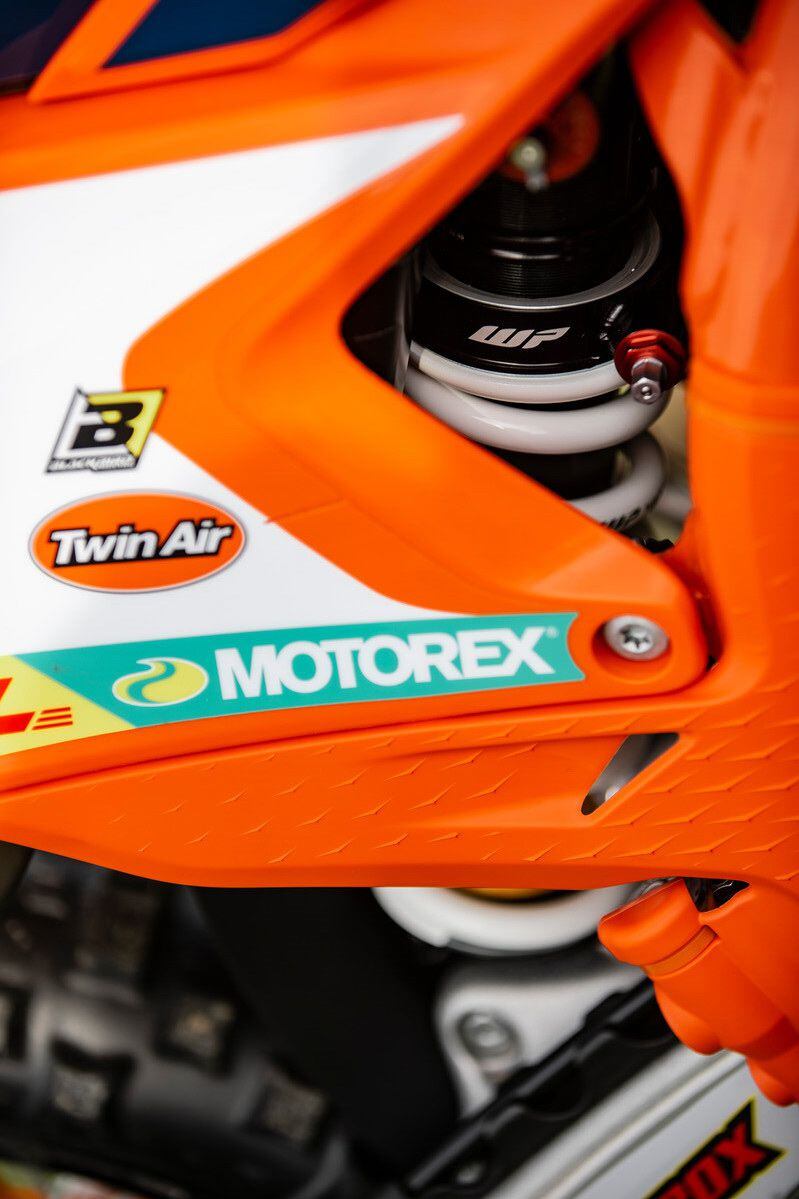 Lettenbichler runs an up-spec WP Pro Components shock, but we expect the production version will be shorter, lighter, and have toolless damping adjusters.