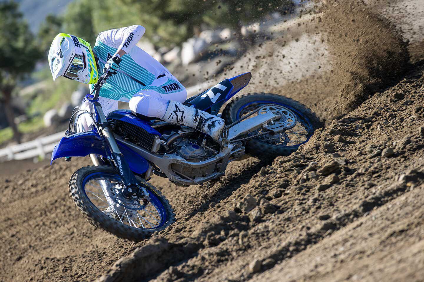 “I felt a substantial amount of torque from the YZ250F engine and noticed gears seem shorter with how quickly it hits the rev limiter. For racing, this is by far one of the best engine packages around and very hard to beat for the price.” <i>—Michael Wicker</i>