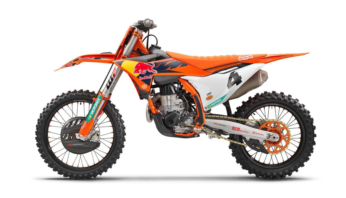 KTM was the first manufacturer to unveil a special-edition 450cc motocross bike with its 450 SX-F Factory Edition in 2012.