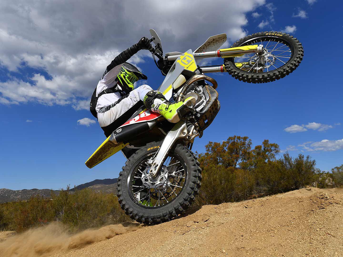 Added torque from the new engine allows the rider to be more playful with the bike.