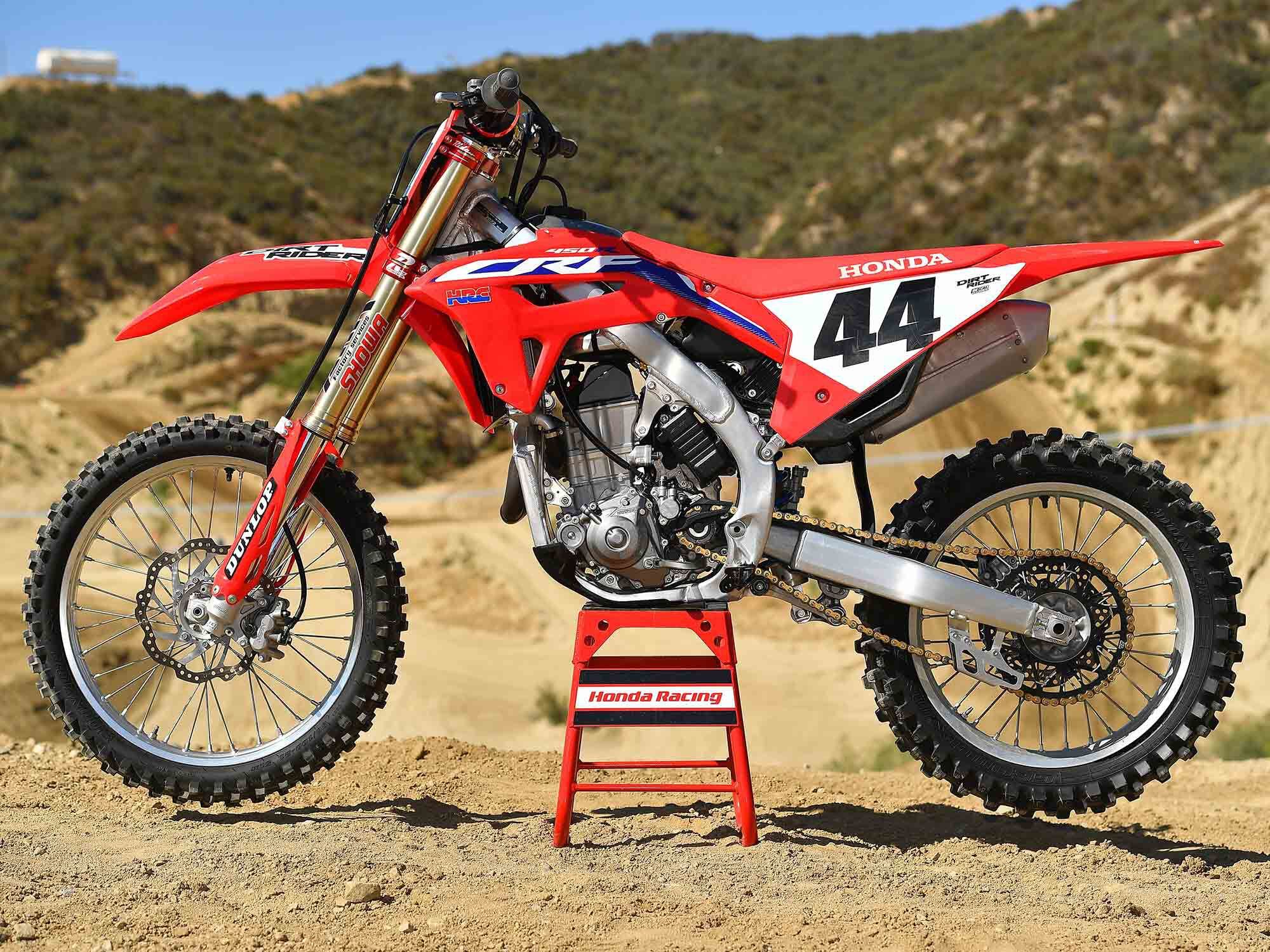 Test rider Casey Casper kept frugality in mind when making modifications to <i>Dirt Rider</i>’s 2022 Honda CRF450R Long Haul project. Nothing was installed that wouldn’t go on his personal bike.