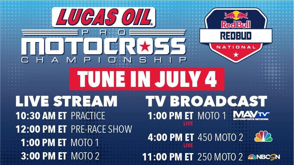 How to watch red bull redbud motocross national 2015 dirt rider
