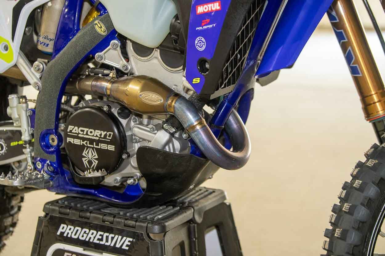 Since the 300 SEF Factory is giving up 50cc to most of the competition, FactoryOne Sherco has several aftermarket engine products built for the team that are also available to the public, including an S3 high-compression head.