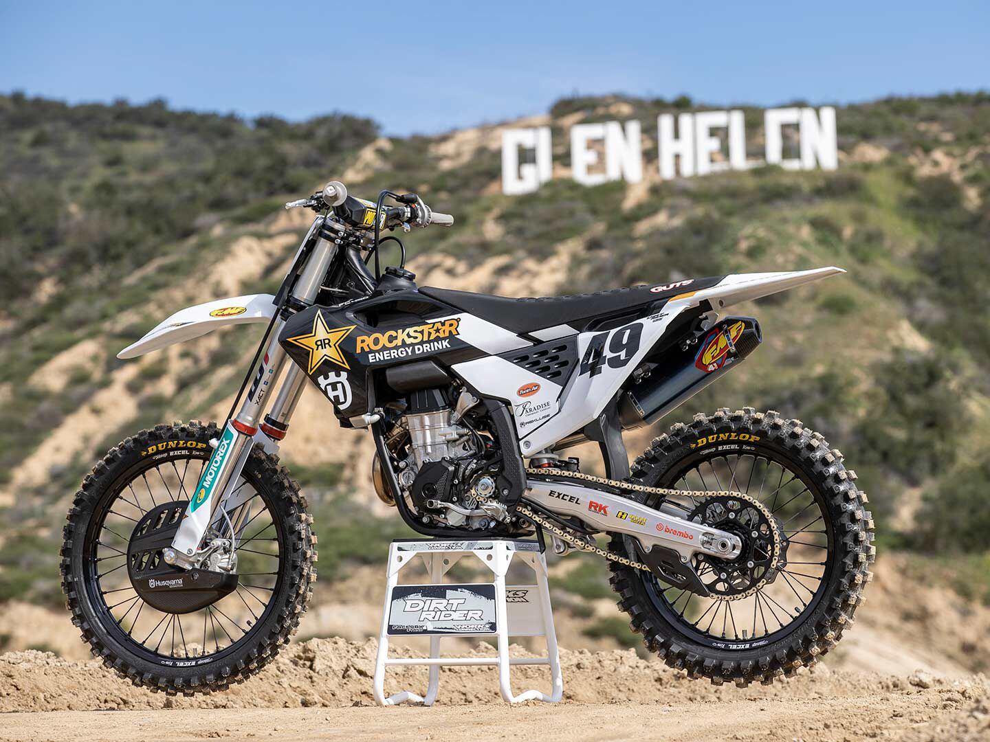 On our automotive scales, the 2023 Husqvarna FC 450 Rockstar Edition weighs 240 pounds wet—same as the standard FC 450.