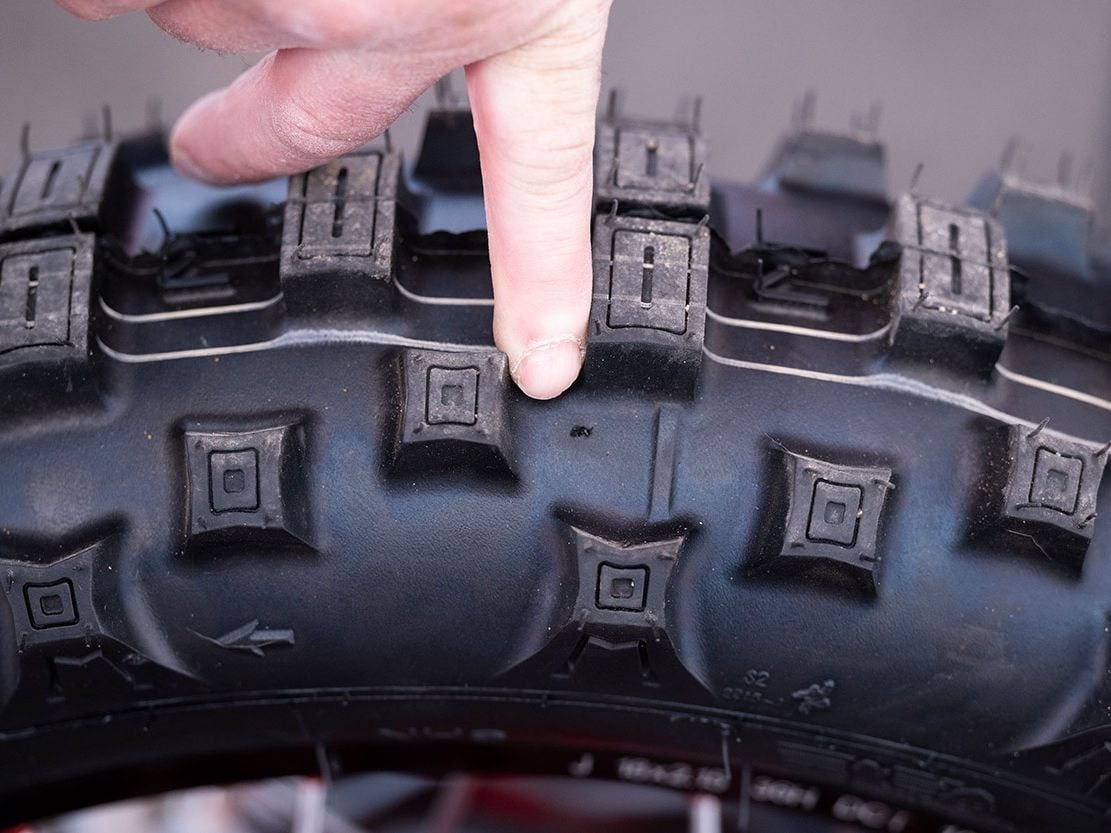 Drill Small Holes in Dirt Bikes Tires To Increase Traction Dirt Rider