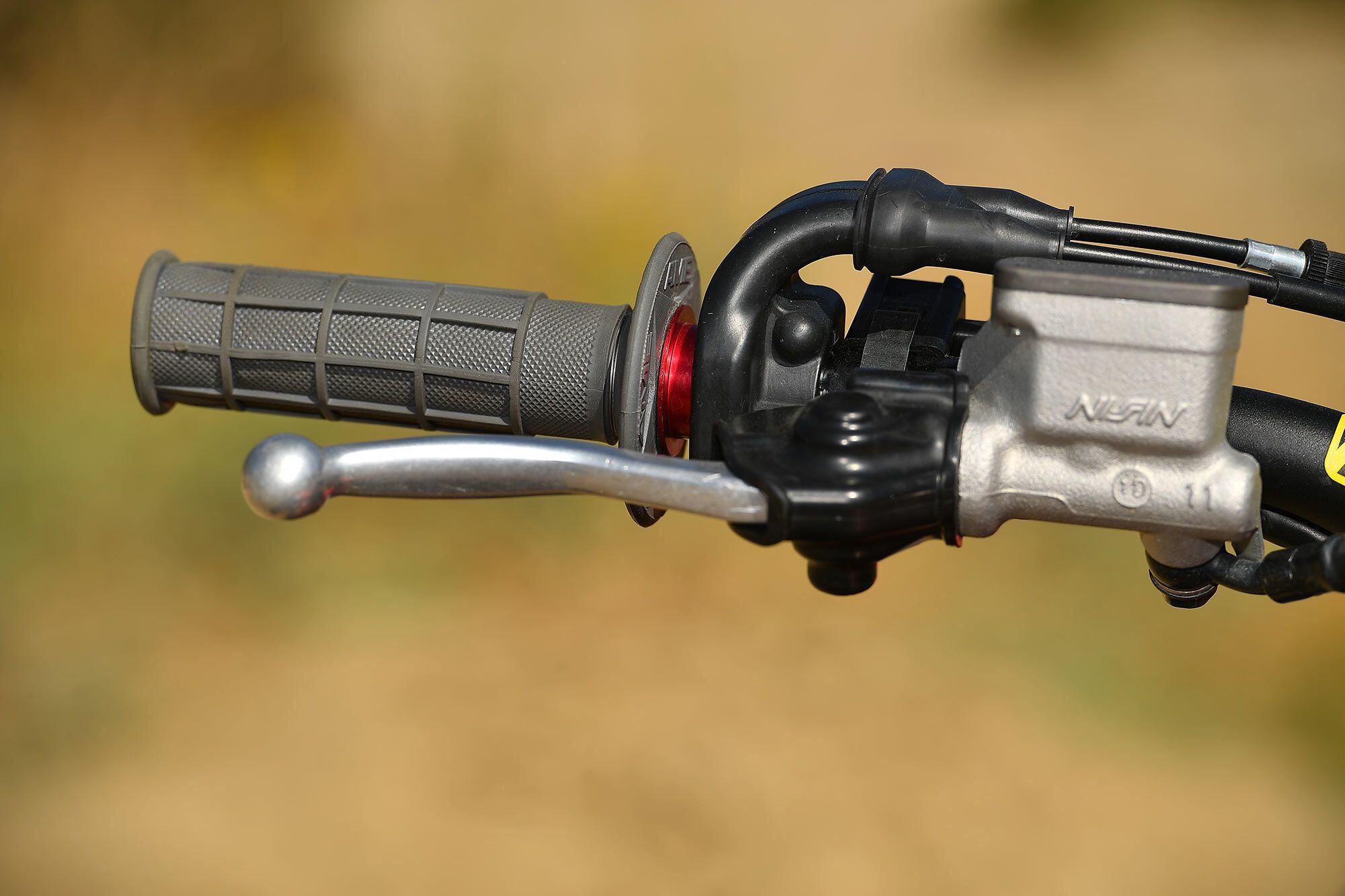 G2 Ergonomics’ throttle tube and A’ME grips on ProTaper’s Evo Husqvarna-bend handlebar make up the control area.