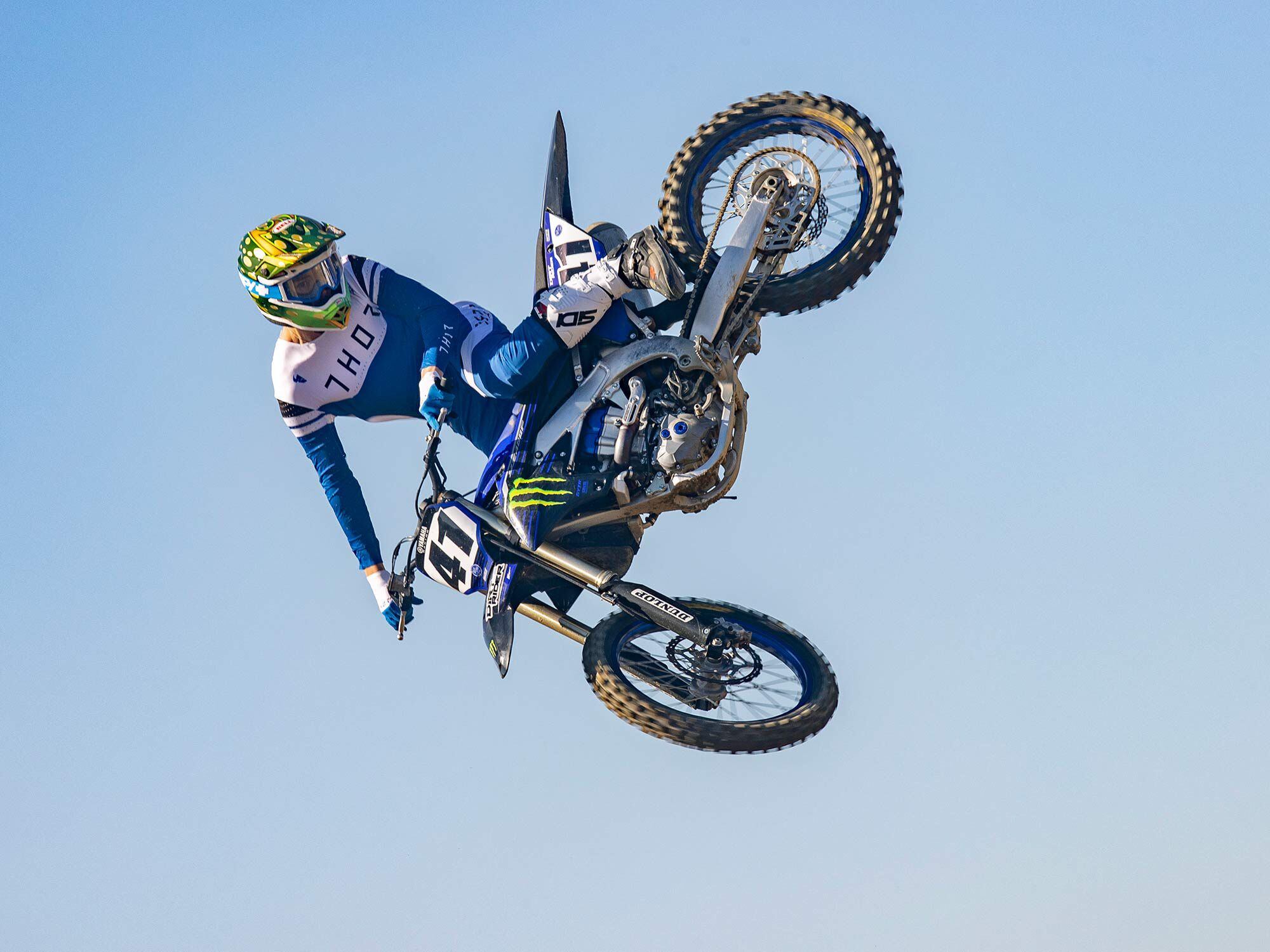 “The YZ450F’s suspension has a plush overall feel and the most comfortable base settings. It performed well over big bumps and I could hardly feel chatter bumps. There were no issues with bottoming out either.” <i>—Tanner Basso</i>