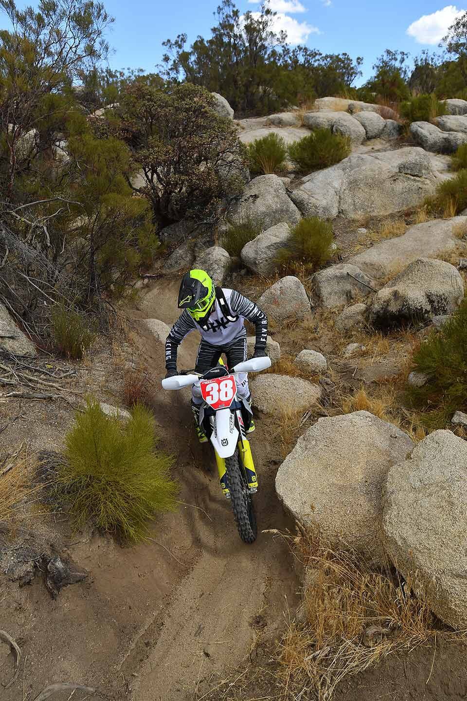 The FX 350 is at home on the trails or motocross track.