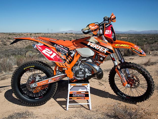 Vertex Pistons/Croggs Mods/FMF KTM 200 XC-W Project Bike