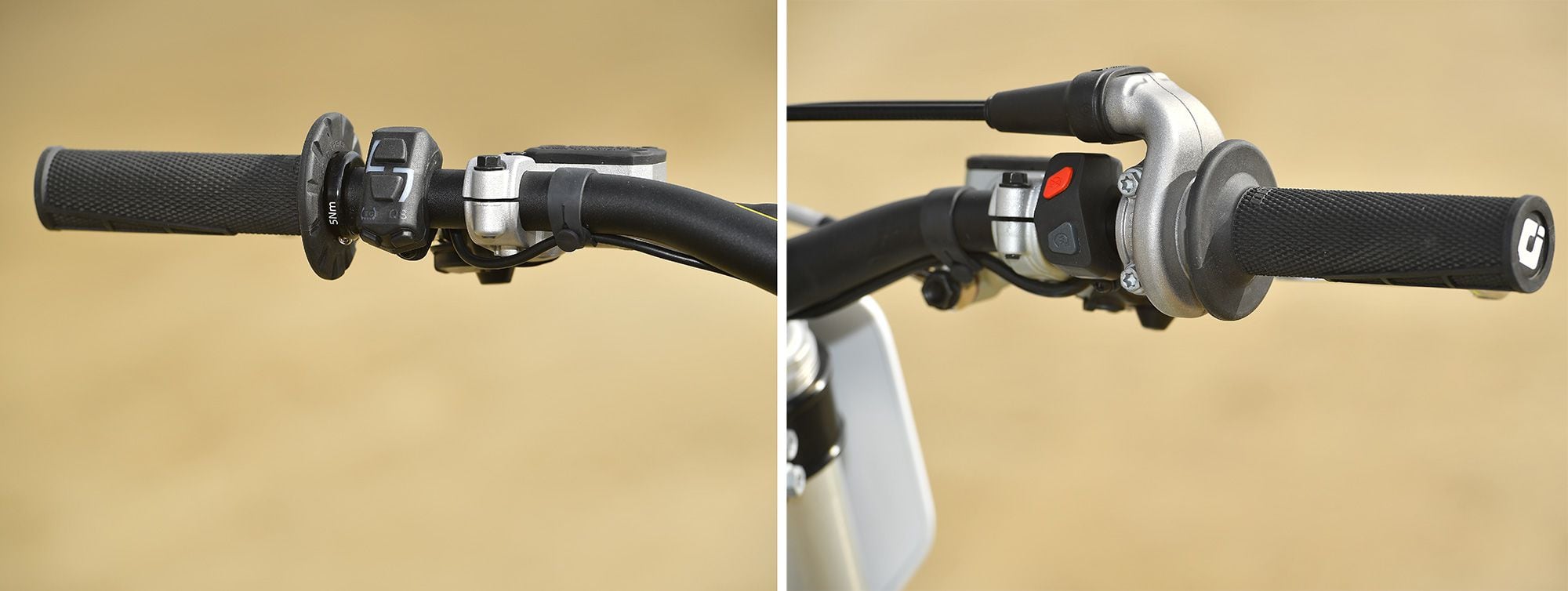 Husqvarna did an excellent job cleaning up the handlebar with these new compact multifunction switches.