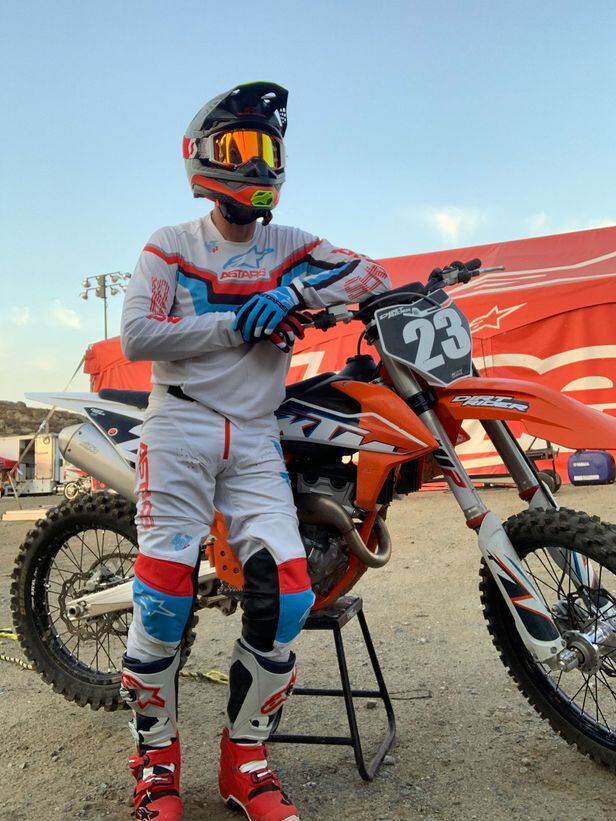 Alpinestars Alpinestars 2022 Adulti per Moto Flagship Motocross MX Maglia Rosso/Bianco 