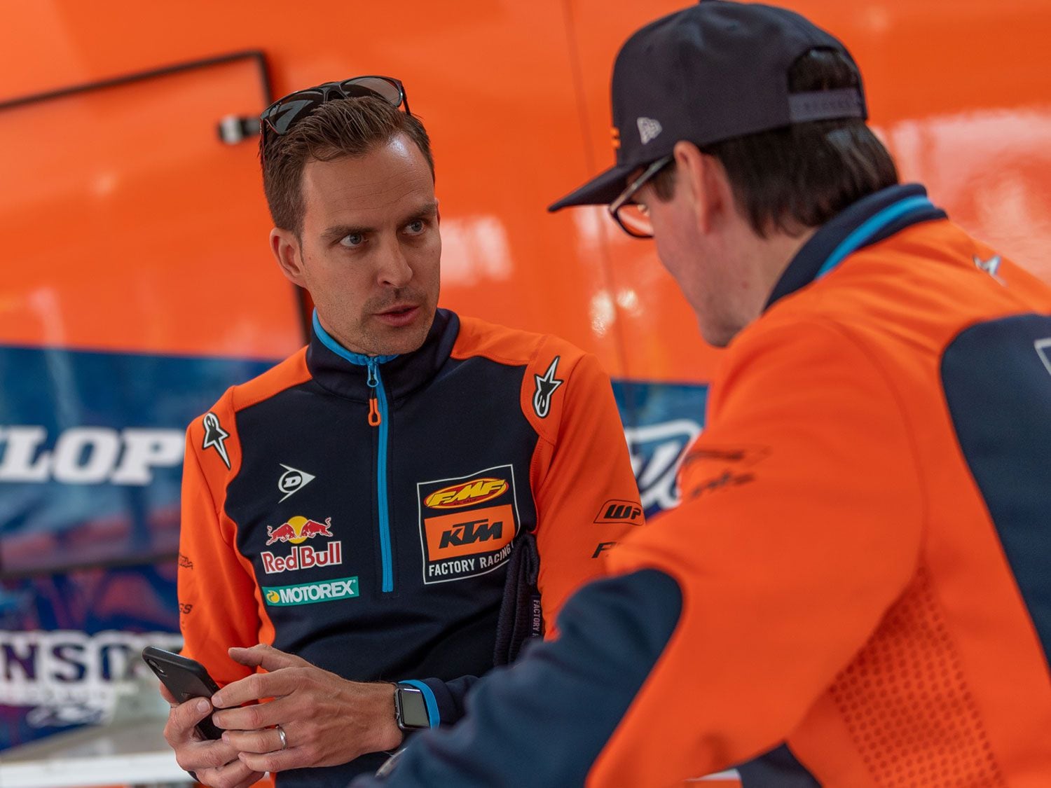 KTM’s off-road team manager Antti Kallonen runs a tight ship that is clean and organized.