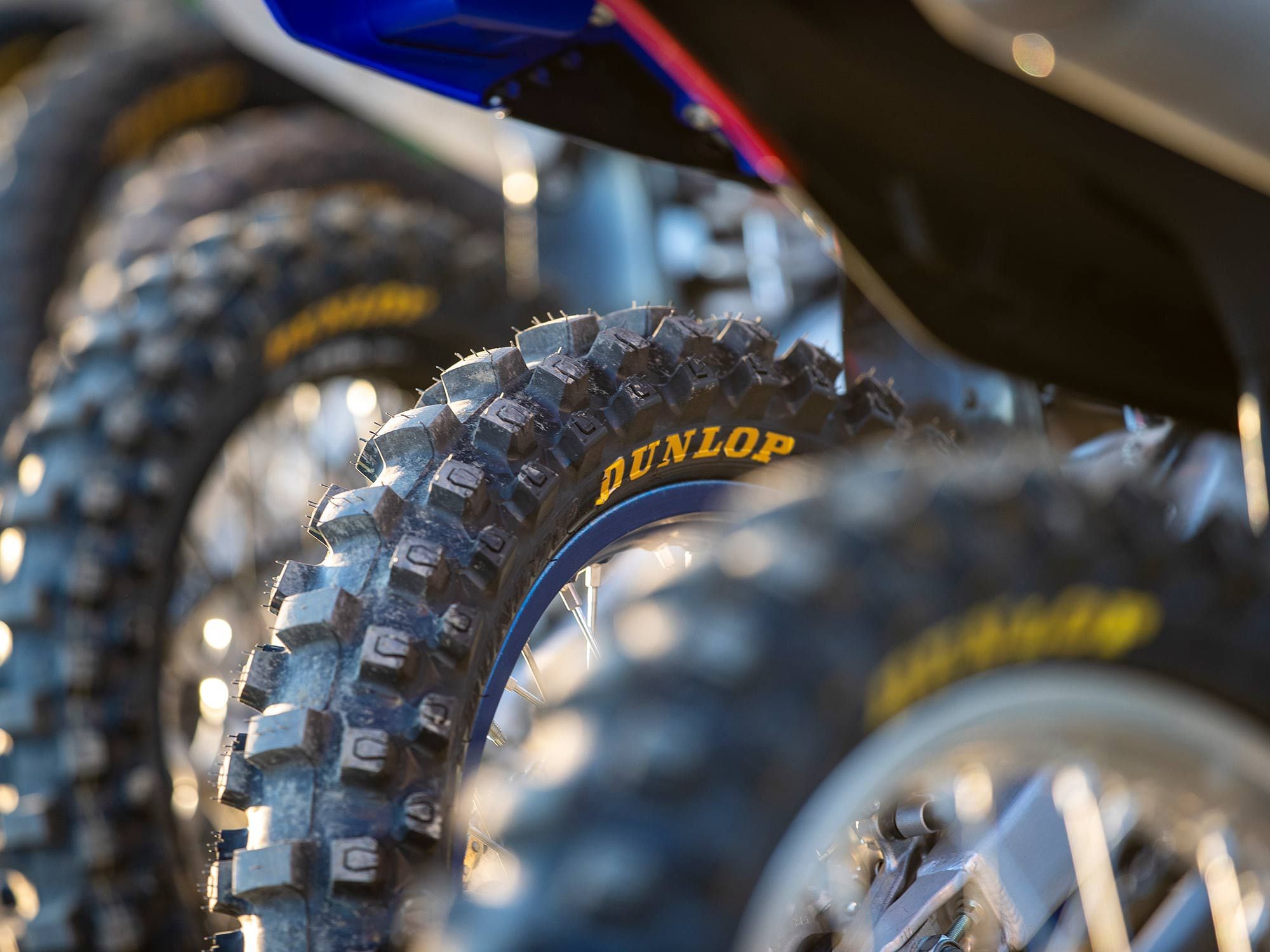 Traction parity was ensured with the use of Dunlop Geomax MX33 soft-to-intermediate-terrain tires.