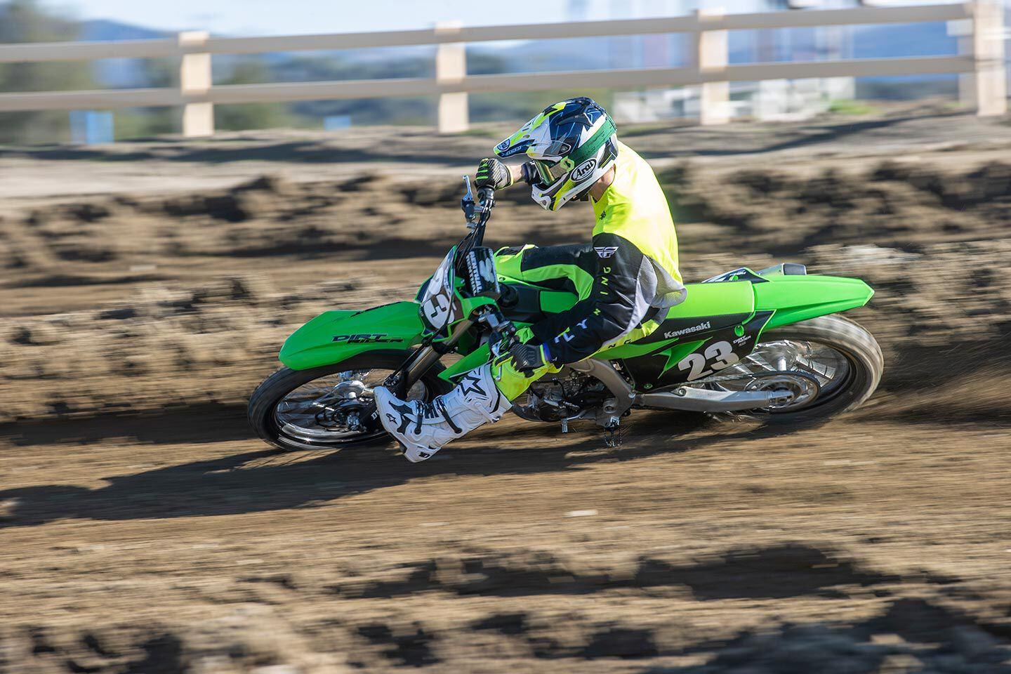 “The KX250’s ergonomics and stiff suspension worked well for me, but I’m sure most 250F riders would appreciate softer settings.” <i>—Casey Casper</i>
