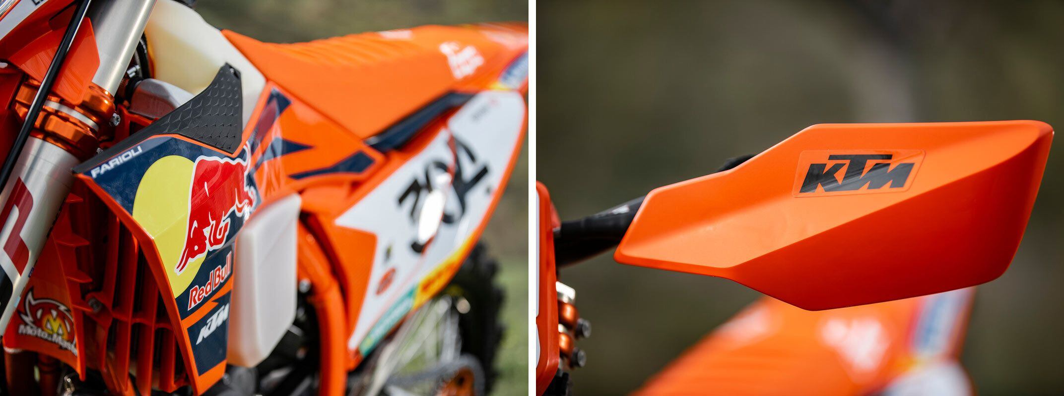 Bodywork including hand guards also mimics the latest-generation SX, SX-F, XC, and XC-F models.